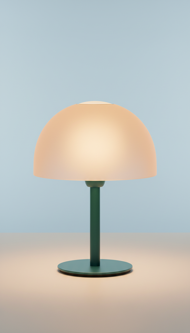 Glass Table Lamp Sunlit Apricot