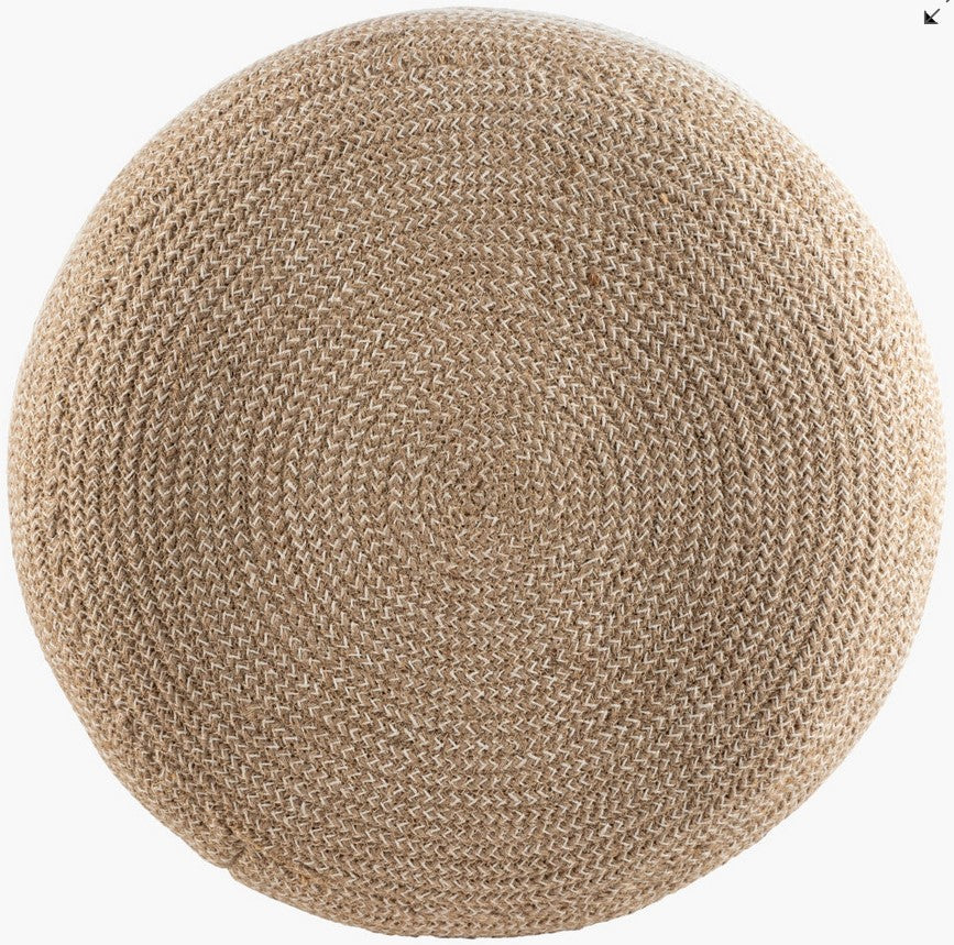 Round Natural Pouf