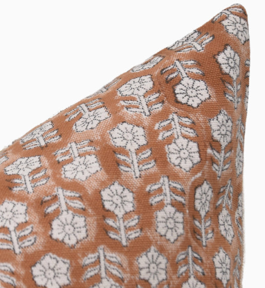 Brown Small Flower Pillow
