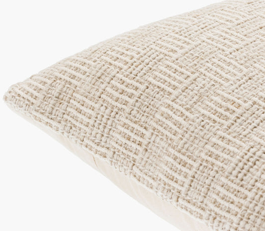 Textured Beige Pillow