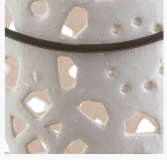 White Crackle Lantern