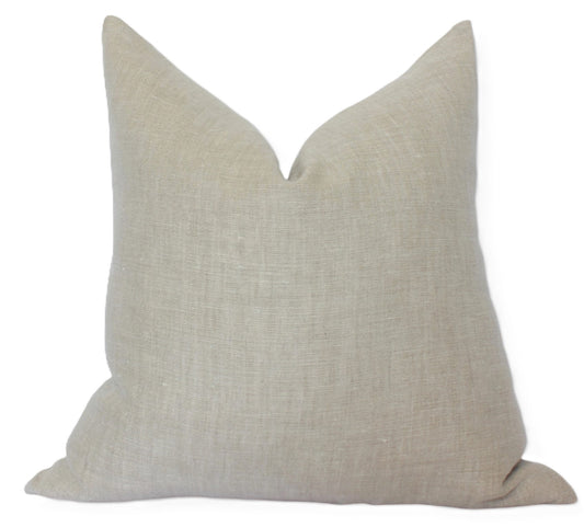 Natural Solid Linen Pillow
