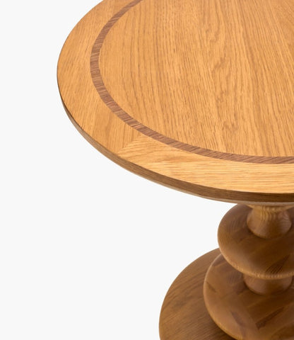 Oak Turned Side Table