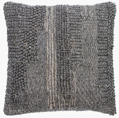 Gray Textured Pillow