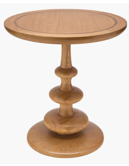 Oak Turned Side Table