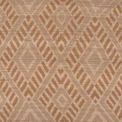tan and beige geometric woven pillow with diamond and chevron pattern and textured artisan weave
