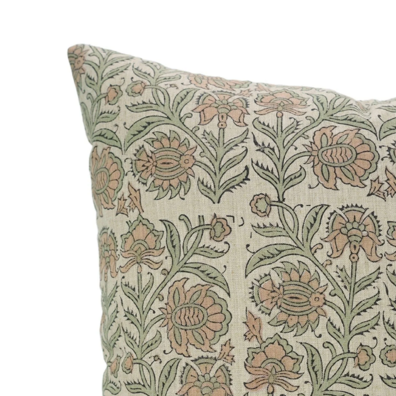 Brown n Green Floral Pillow