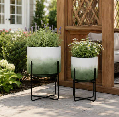Green Ombré Planters