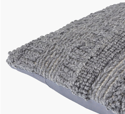 Gray Textured Pillow