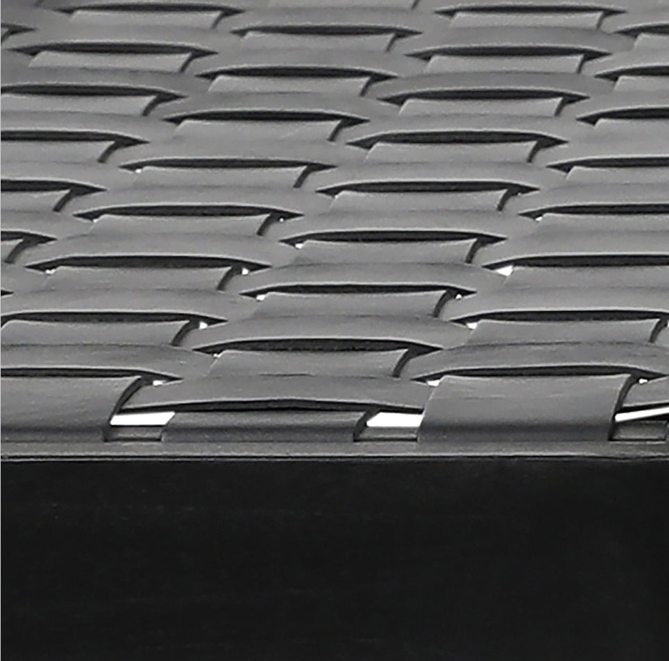 Salazar Black Leather Bench