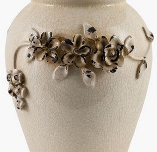 Vintage 3-D Floral Table Lamp