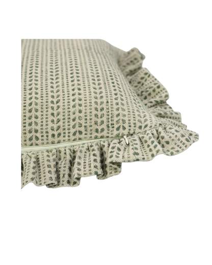 Green Frill Pillow