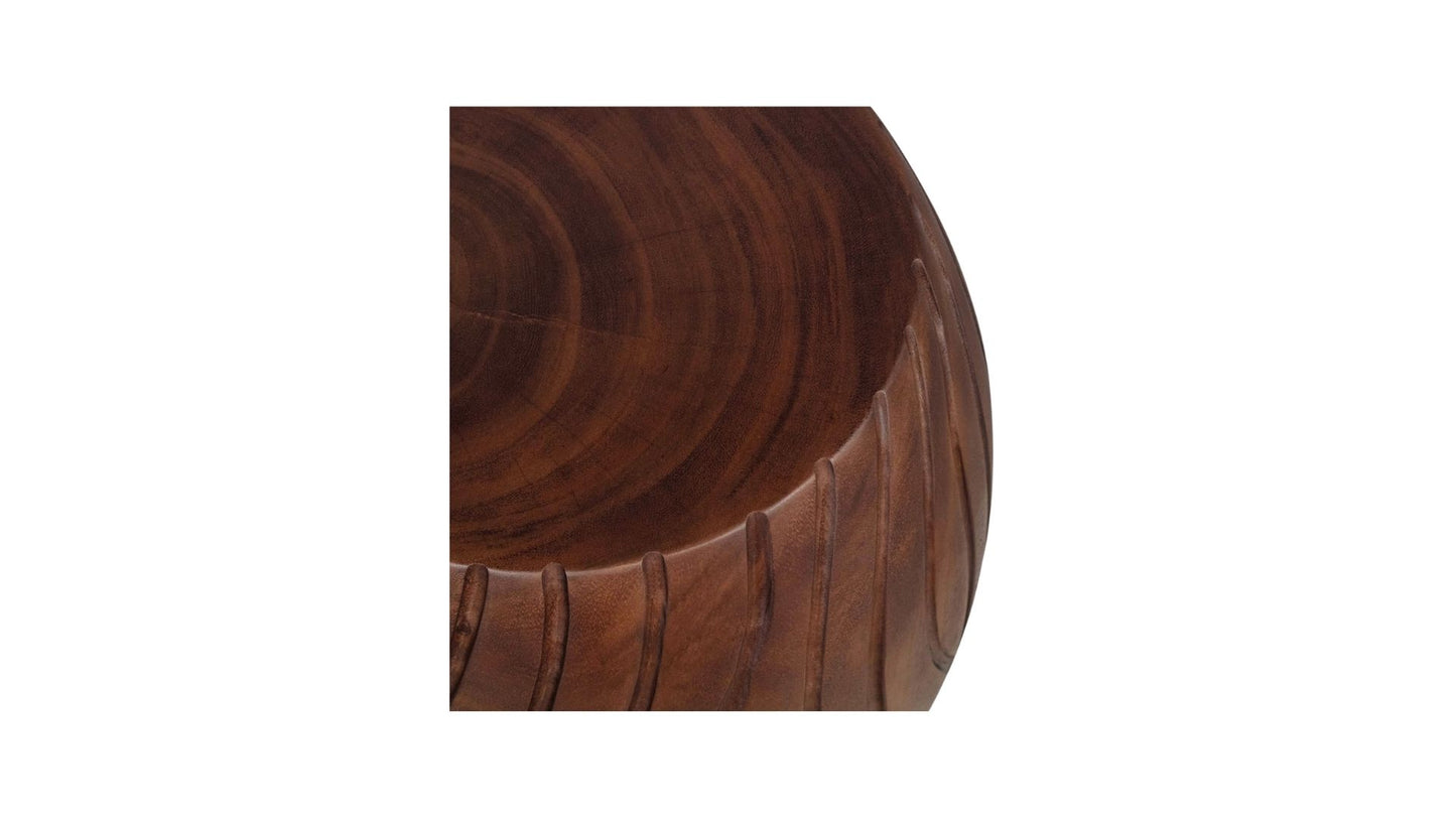 Teak Basketweave Side Table