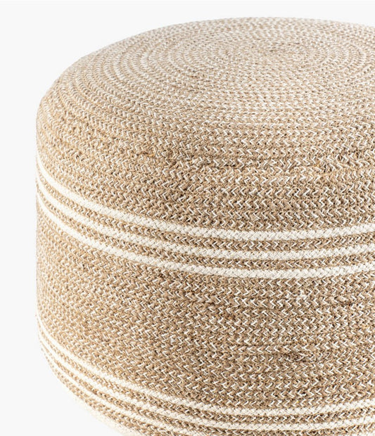 Round Natural Pouf