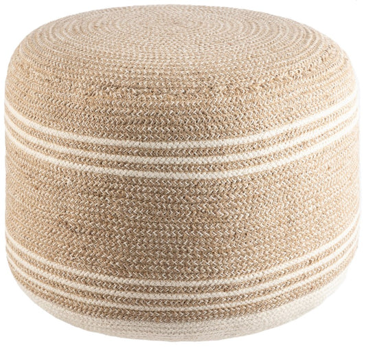 Round Natural Pouf