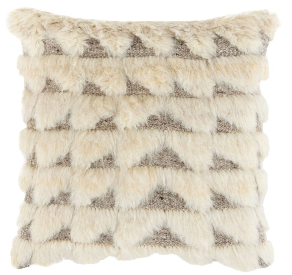 Cream Plush Pillow