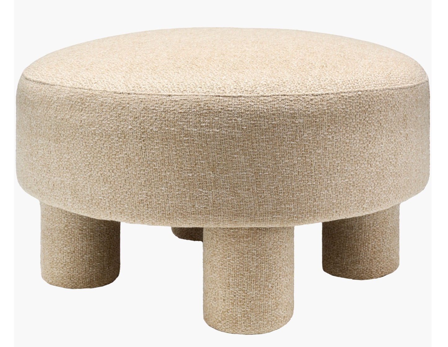 Round  Upholstered Ottoman