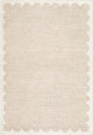 Two Tone Cream Scallloped Area Rug