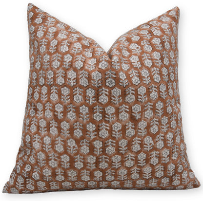 Brown Small Flower Pillow