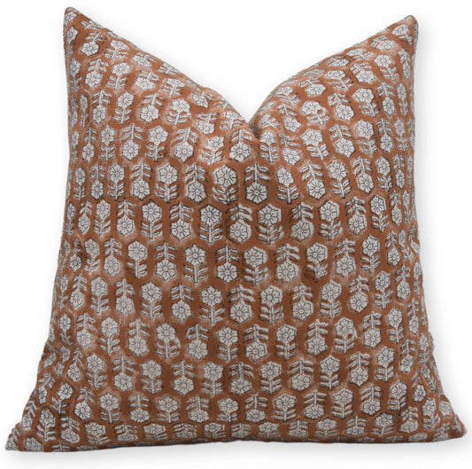 Brown Small Flower Pillow