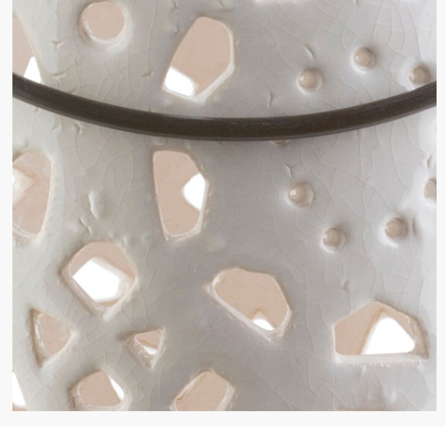 White Crackle Lantern