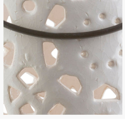 White Crackle Lantern