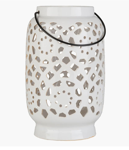 White Crackle Lantern